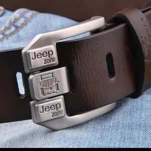 New Men's Jeep Zone Brown Leather Belt 41.3